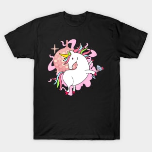 Unicorn Drunk Party Dancing Pink T-Shirt